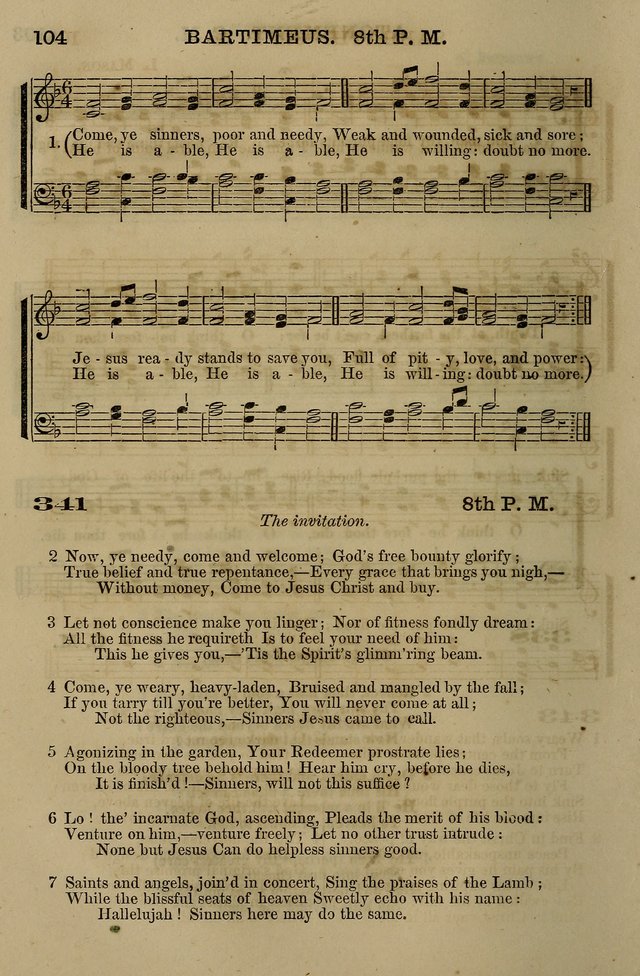 The Centenary Singer: a collection of hymns and tunes popular during the last one hundred years page 104