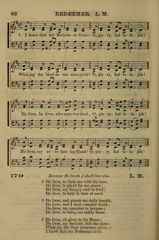 The Centenary Singer: a collection of hymns and tunes popular during the last one hundred years page 62