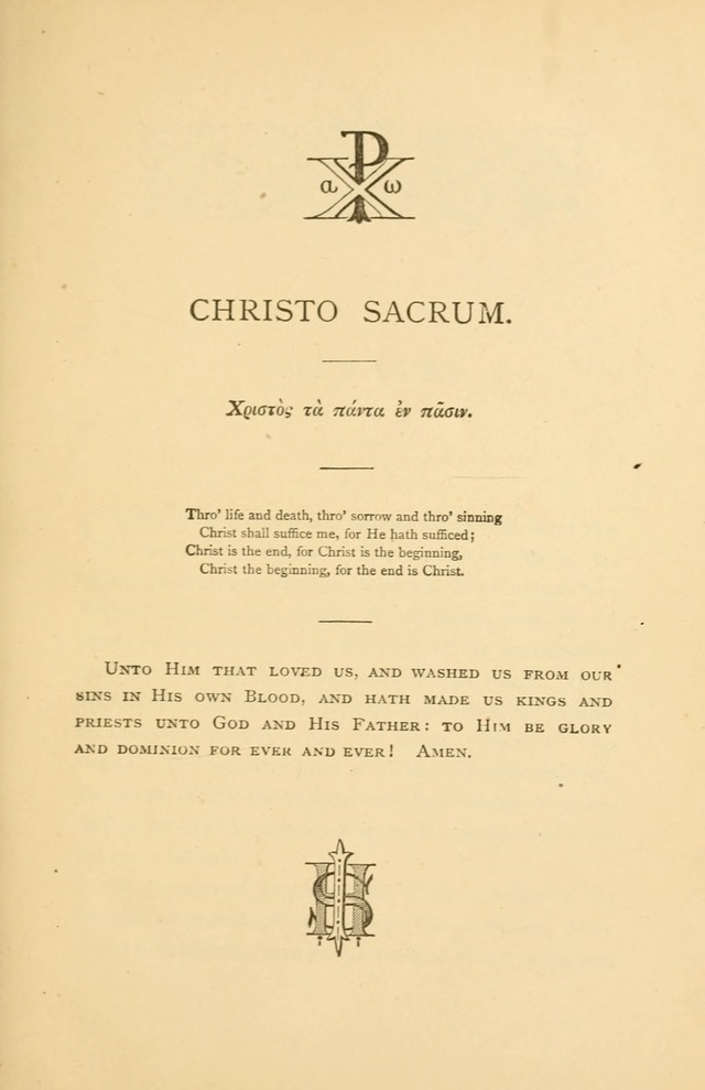 Christ in Song page vii