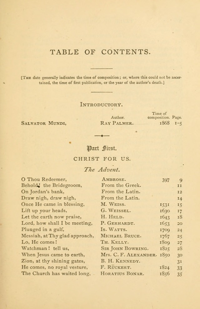 Christ in Song page xv