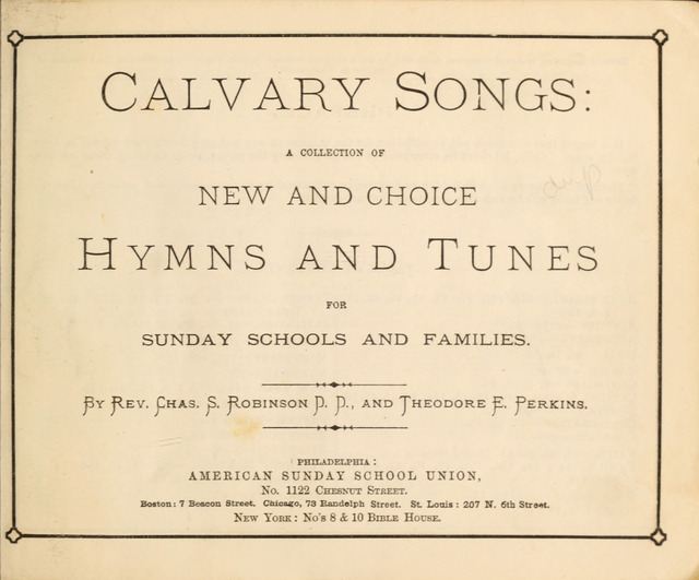 Calvary Songs page iv
