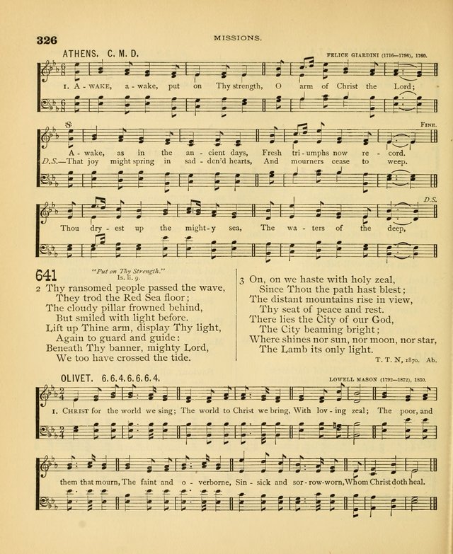 Carmina Sanctorum: a selection of hymns and songs of praise with tunes page 329