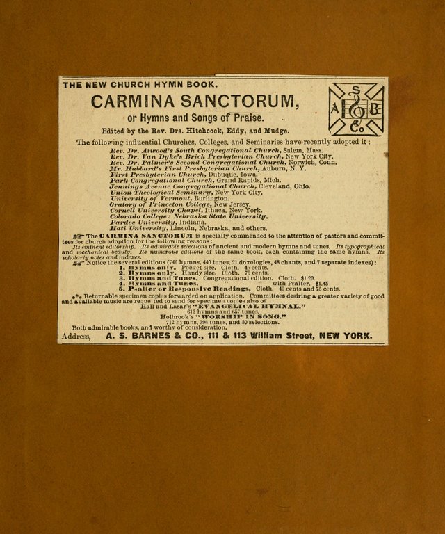 Carmina Sanctorum: a selection of hymns and songs of praise with tunes page 458