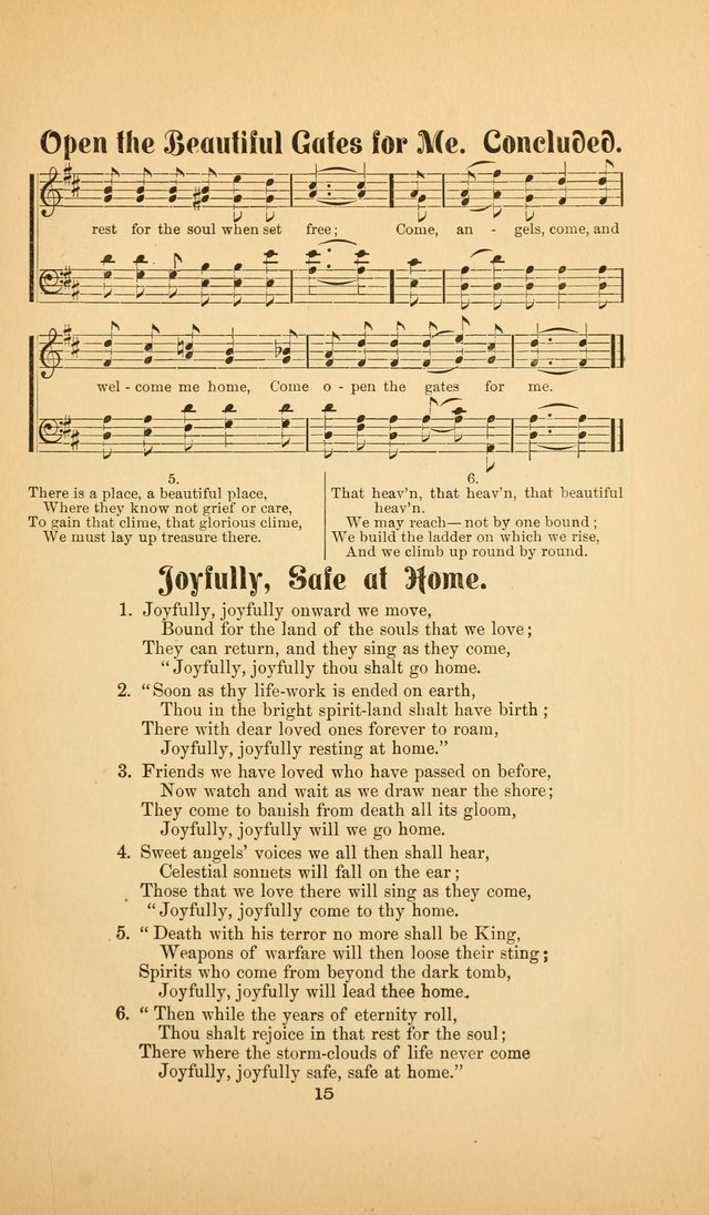 Celestial Sonnets: a collection of new and original songs and hymns of peace and progress, designed for public gatherings, home circles, religious, spiritual, temperance, social and camp meetings, etc page 20