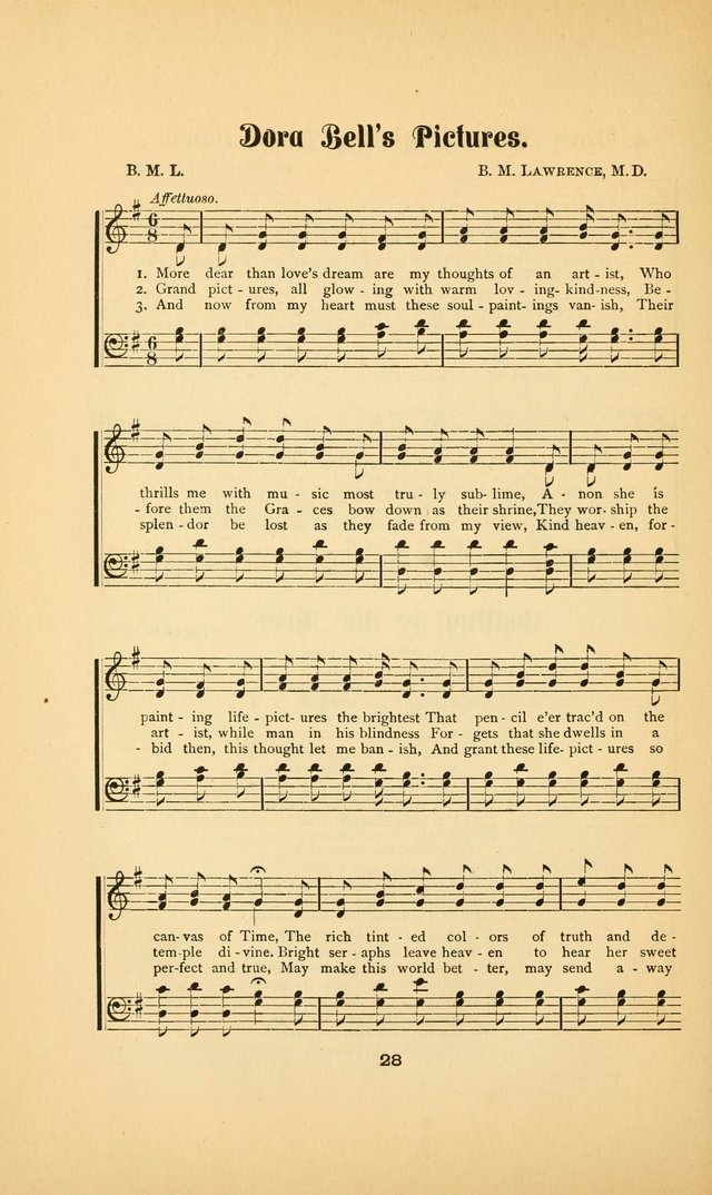 Celestial Sonnets: a collection of new and original songs and hymns of peace and progress, designed for public gatherings, home circles, religious, spiritual, temperance, social and camp meetings, etc page 33