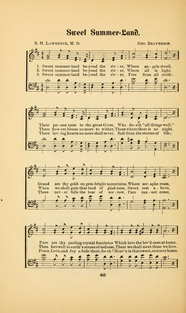 Celestial Sonnets: a collection of new and original songs and hymns of peace and progress, designed for public gatherings, home circles, religious, spiritual, temperance, social and camp meetings, etc page 53