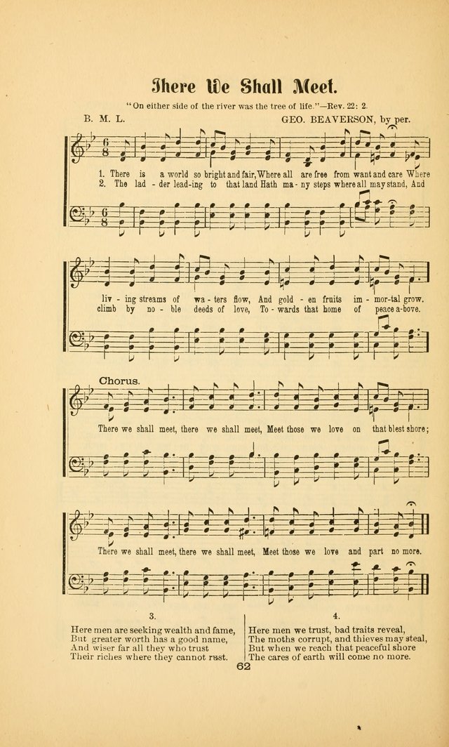 Celestial Sonnets: a collection of new and original songs and hymns of peace and progress, designed for public gatherings, home circles, religious, spiritual, temperance, social and camp meetings, etc page 67