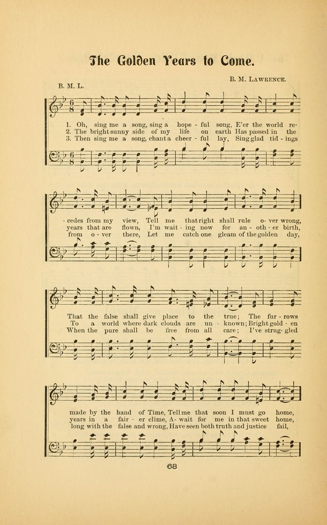 Celestial Sonnets: a collection of new and original songs and hymns of peace and progress, designed for public gatherings, home circles, religious, spiritual, temperance, social and camp meetings, etc page 73