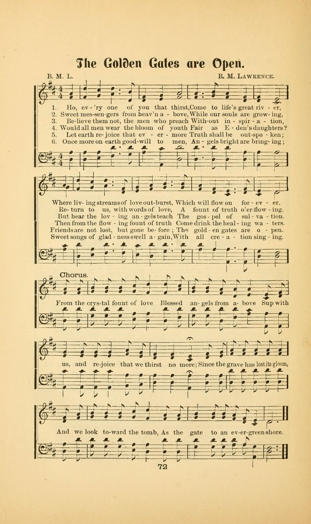 Celestial Sonnets: a collection of new and original songs and hymns of peace and progress, designed for public gatherings, home circles, religious, spiritual, temperance, social and camp meetings, etc page 77