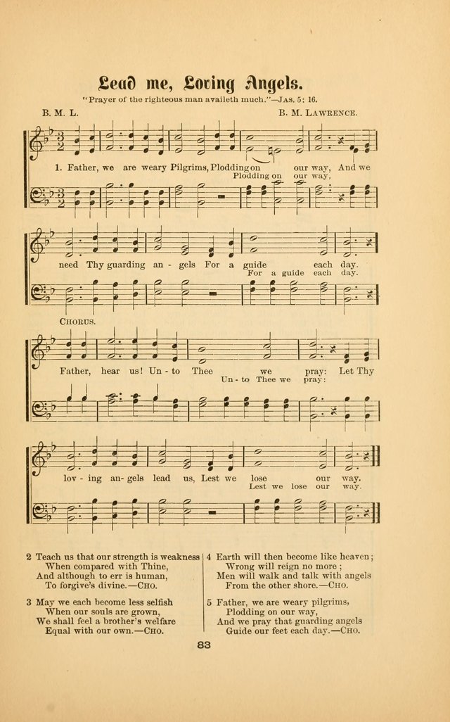 Celestial Sonnets: a collection of new and original songs and hymns of peace and progress, designed for public gatherings, home circles, religious, spiritual, temperance, social and camp meetings, etc page 88