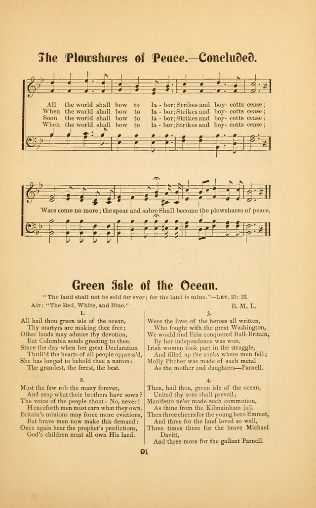 Celestial Sonnets: a collection of new and original songs and hymns of peace and progress, designed for public gatherings, home circles, religious, spiritual, temperance, social and camp meetings, etc page 96