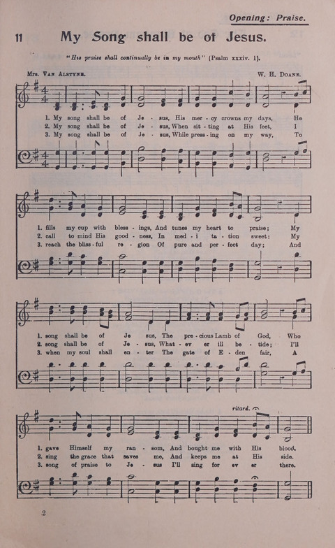 Celestial Songs: a collection of 900 choice hymns and choruses, selected for all kinds of Christian Getherings, Evangelistic Word, Solo Singers, Choirs, and the Home Circle page 11