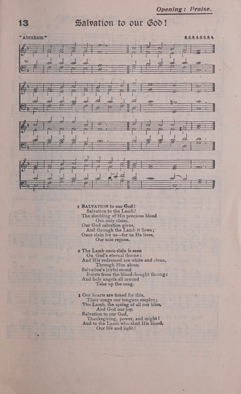 Celestial Songs: a collection of 900 choice hymns and choruses, selected for all kinds of Christian Getherings, Evangelistic Word, Solo Singers, Choirs, and the Home Circle page 13