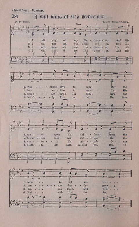 Celestial Songs: a collection of 900 choice hymns and choruses, selected for all kinds of Christian Getherings, Evangelistic Word, Solo Singers, Choirs, and the Home Circle page 24