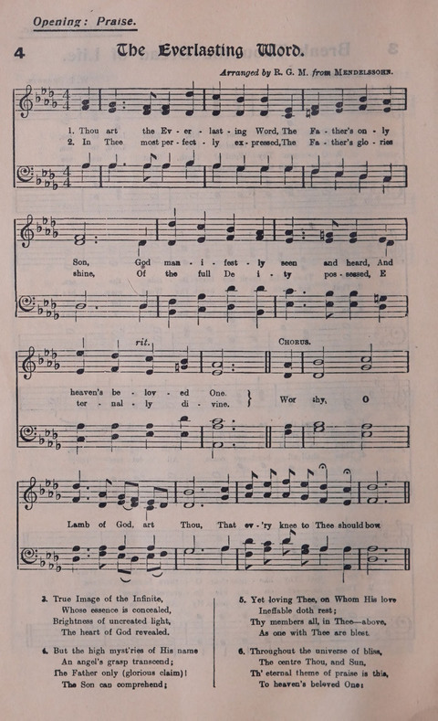 Celestial Songs: a collection of 900 choice hymns and choruses, selected for all kinds of Christian Getherings, Evangelistic Word, Solo Singers, Choirs, and the Home Circle page 4