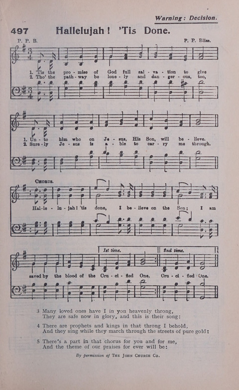 Celestial Songs: a collection of 900 choice hymns and choruses, selected for all kinds of Christian Getherings, Evangelistic Word, Solo Singers, Choirs, and the Home Circle page 435