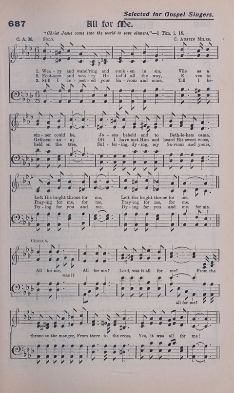 Celestial Songs: a collection of 900 choice hymns and choruses, selected for all kinds of Christian Getherings, Evangelistic Word, Solo Singers, Choirs, and the Home Circle page 611