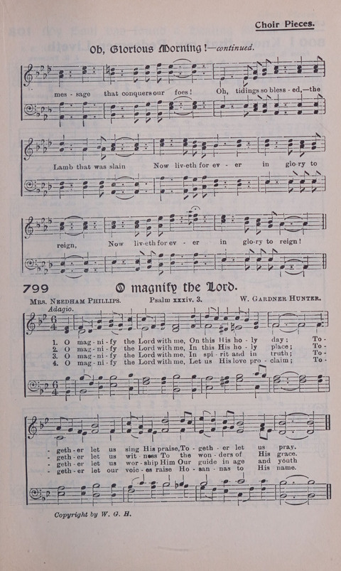 Celestial Songs: a collection of 900 choice hymns and choruses, selected for all kinds of Christian Getherings, Evangelistic Word, Solo Singers, Choirs, and the Home Circle page 709