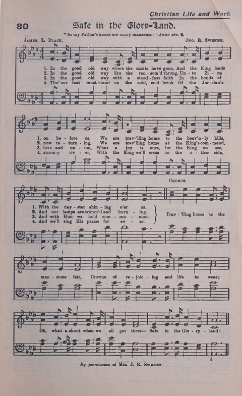 Celestial Songs: a collection of 900 choice hymns and choruses, selected for all kinds of Christian Getherings, Evangelistic Word, Solo Singers, Choirs, and the Home Circle page 71