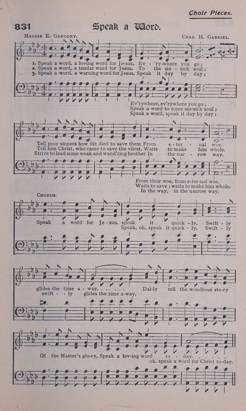 Celestial Songs: a collection of 900 choice hymns and choruses, selected for all kinds of Christian Getherings, Evangelistic Word, Solo Singers, Choirs, and the Home Circle page 743