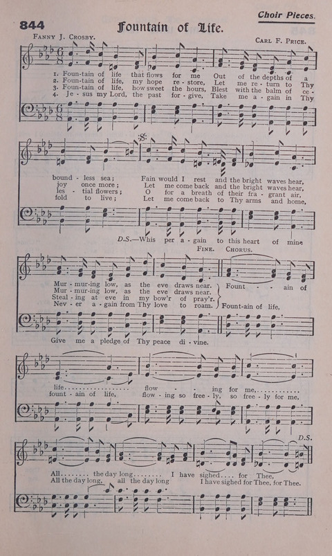 Celestial Songs: a collection of 900 choice hymns and choruses, selected for all kinds of Christian Getherings, Evangelistic Word, Solo Singers, Choirs, and the Home Circle page 759