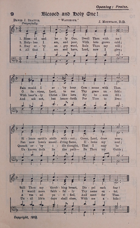 Celestial Songs: a collection of 900 choice hymns and choruses, selected for all kinds of Christian Getherings, Evangelistic Word, Solo Singers, Choirs, and the Home Circle page 9