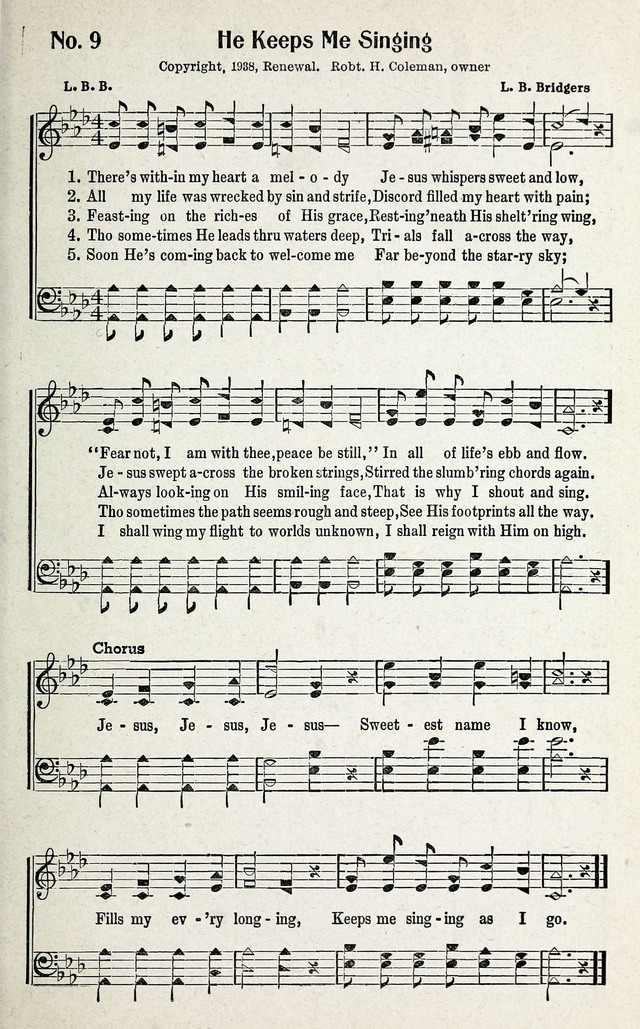 Calvary Songs: A Choice Collection of Gospel Songs, both Old and New page 10