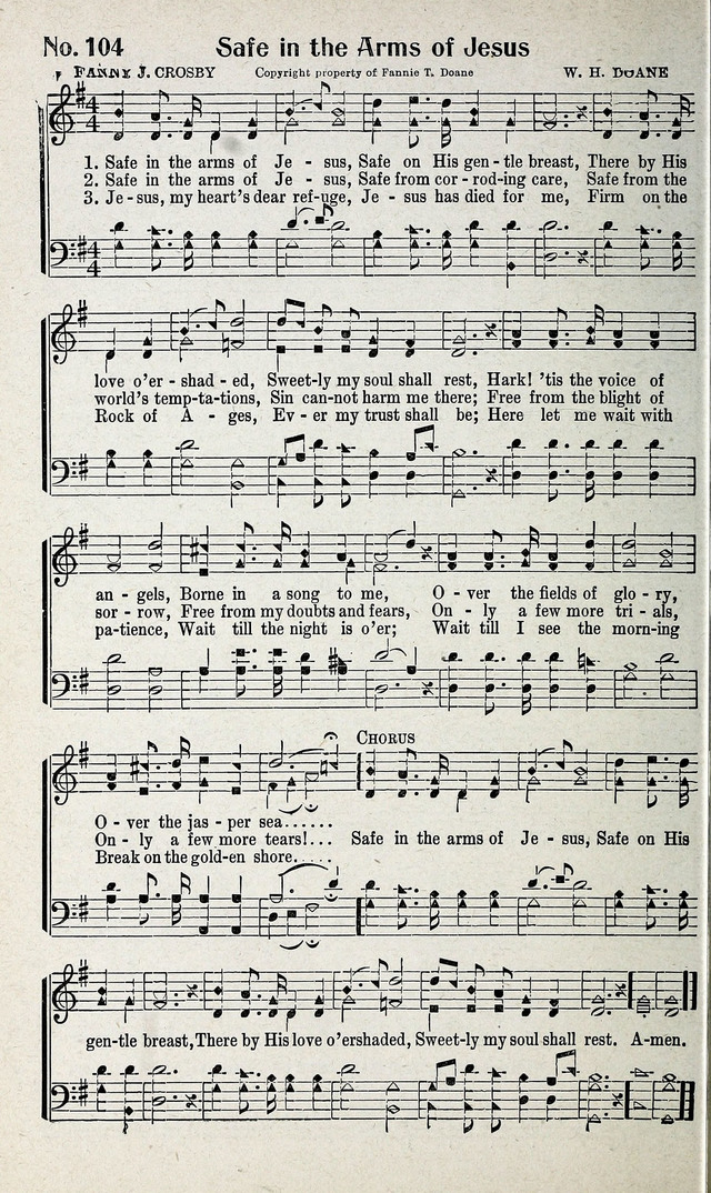 Calvary Songs: A Choice Collection of Gospel Songs, both Old and New page 105