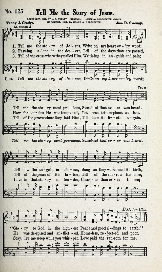 Calvary Songs: A Choice Collection of Gospel Songs, both Old and New page 126