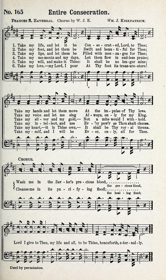 Calvary Songs: A Choice Collection of Gospel Songs, both Old and New page 166