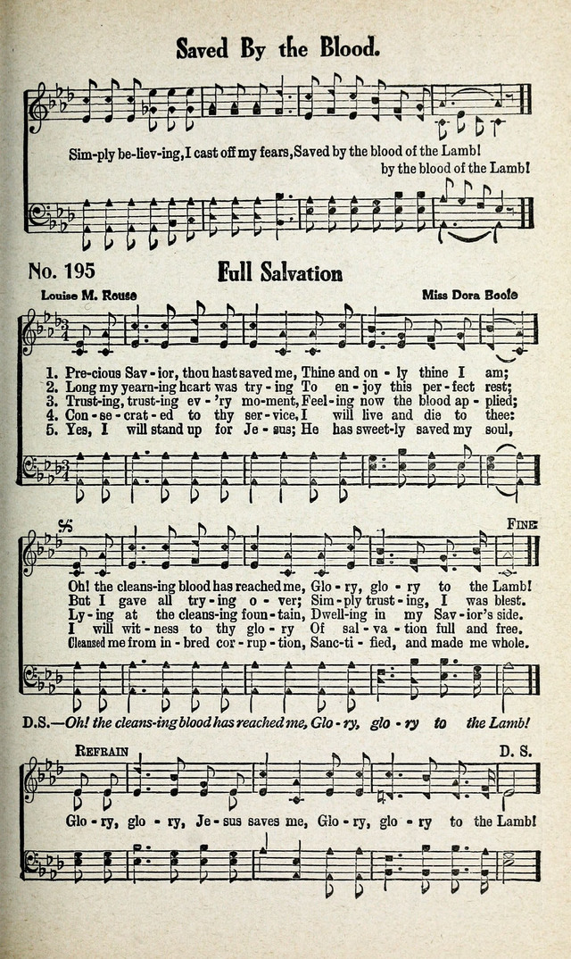 Calvary Songs: A Choice Collection of Gospel Songs, both Old and New page 196