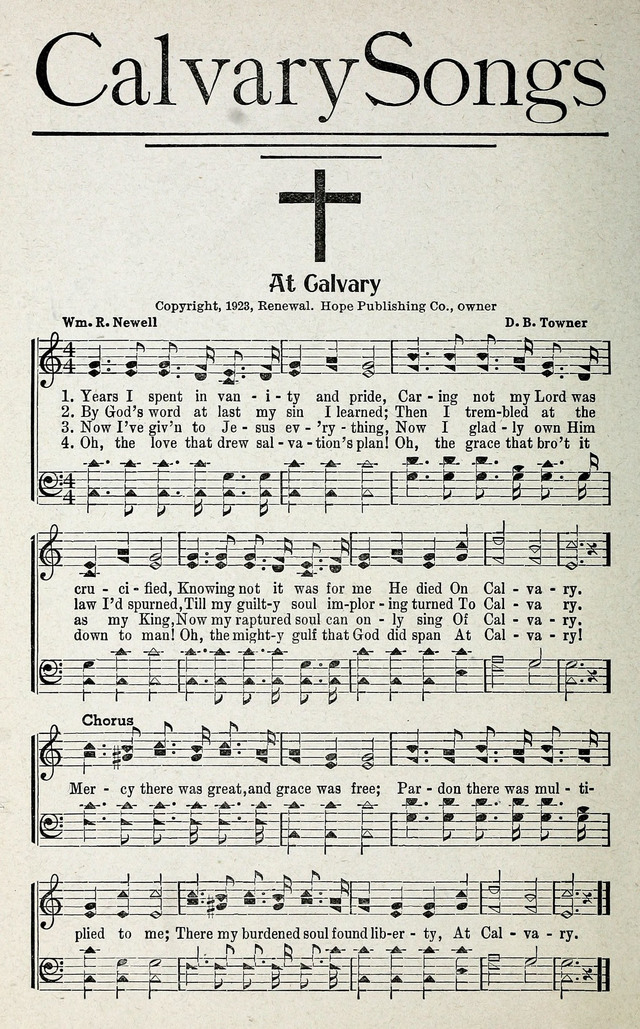 Calvary Songs: A Choice Collection of Gospel Songs, both Old and New page 3