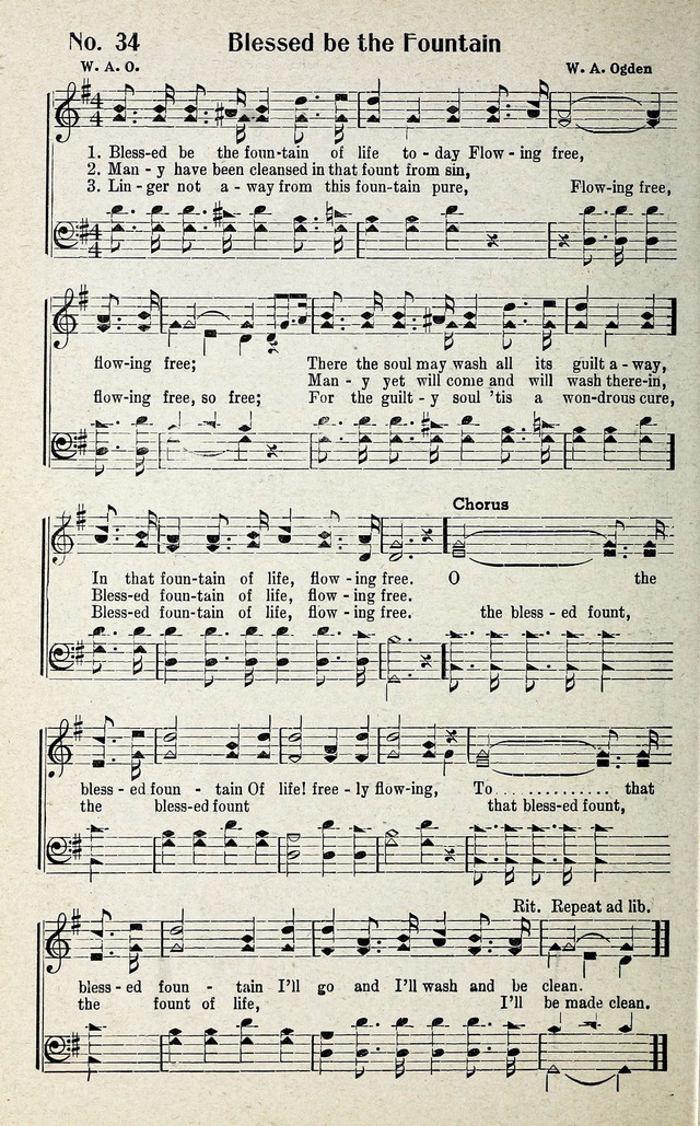 Calvary Songs: A Choice Collection of Gospel Songs, both Old and New page 35