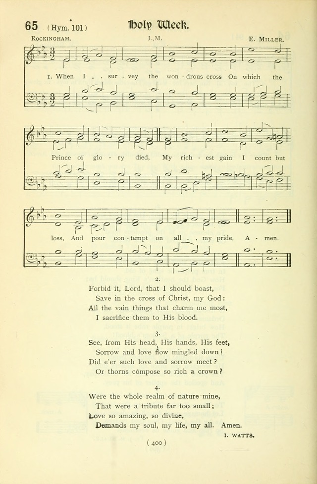 The Church Service Book: containing the words and music for the choral service, the morning and evening canticles, the holy communion, the Psalter, a selection of hymns from the hymnal with music page 415