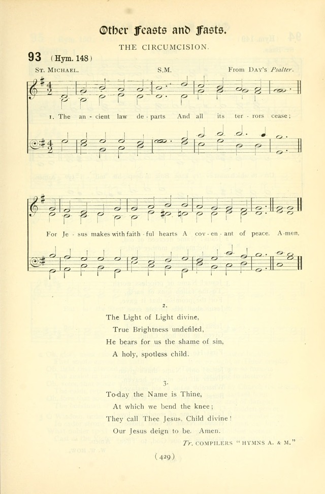 The Church Service Book: containing the words and music for the choral service, the morning and evening canticles, the holy communion, the Psalter, a selection of hymns from the hymnal with music page 444