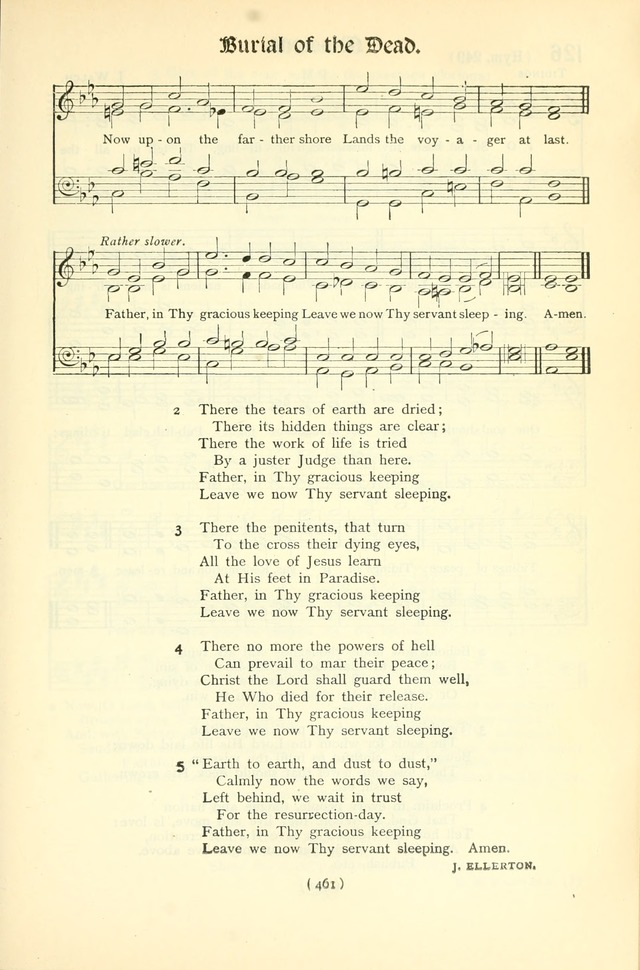 The Church Service Book: containing the words and music for the choral service, the morning and evening canticles, the holy communion, the Psalter, a selection of hymns from the hymnal with music page 476
