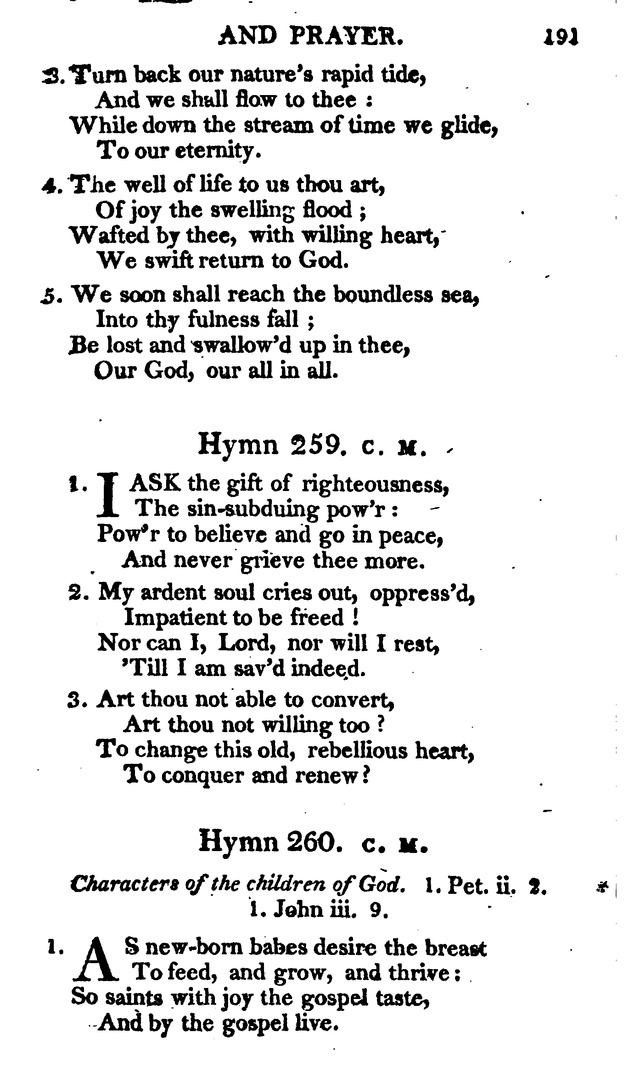 A Choice Selection of Evangelical Hymns, from various authors: for the use of the English Evangelical Lutheran Church in New York page 191