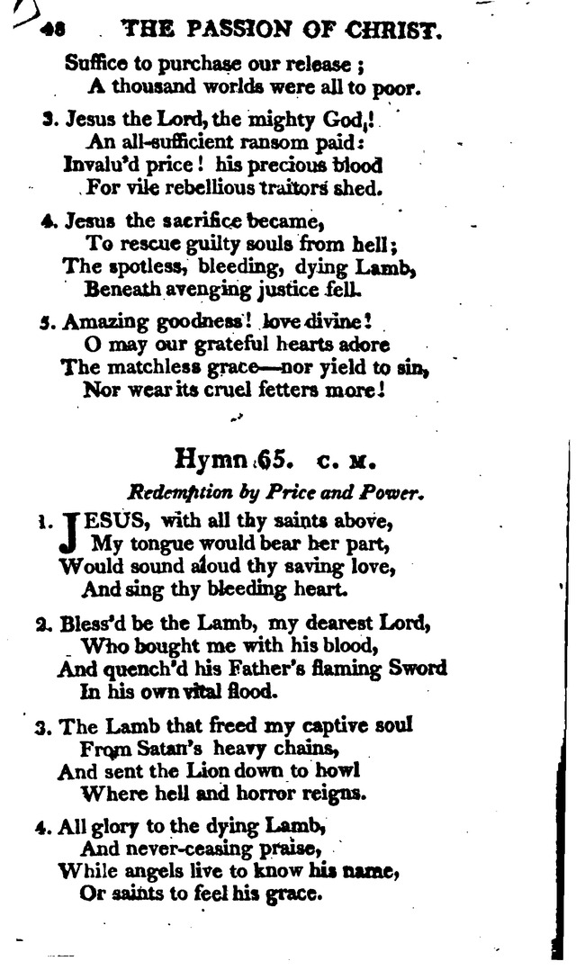 A Choice Selection of Evangelical Hymns, from various authors: for the use of the English Evangelical Lutheran Church in New York page 48