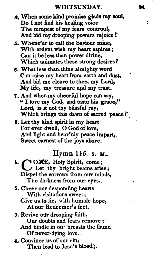 A Choice Selection of Evangelical Hymns, from various authors: for the use of the English Evangelical Lutheran Church in New York page 91