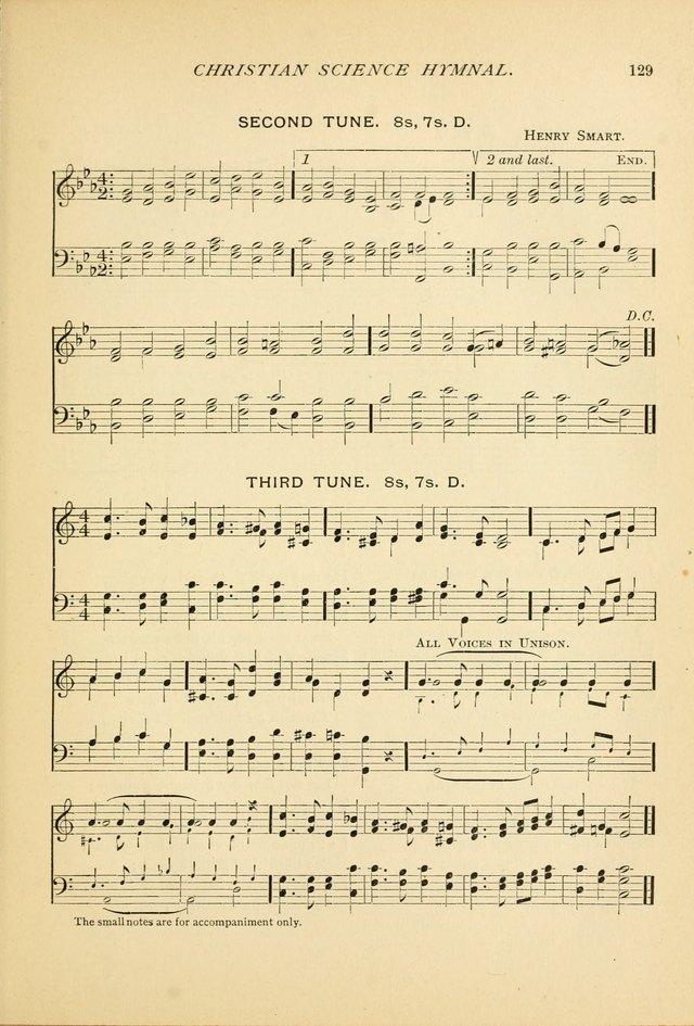 Christian Science Hymnal: a selection of spiritual songs page 129