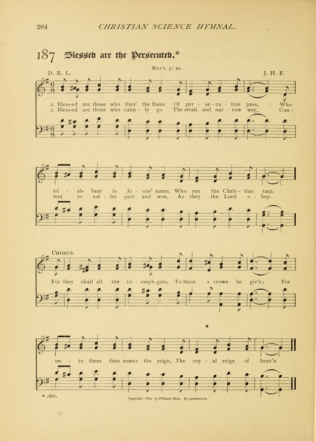 Christian Science Hymnal: a selection of spiritual songs page 206