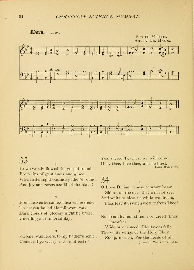 Christian Science Hymnal: a selection of spiritual songs page 34