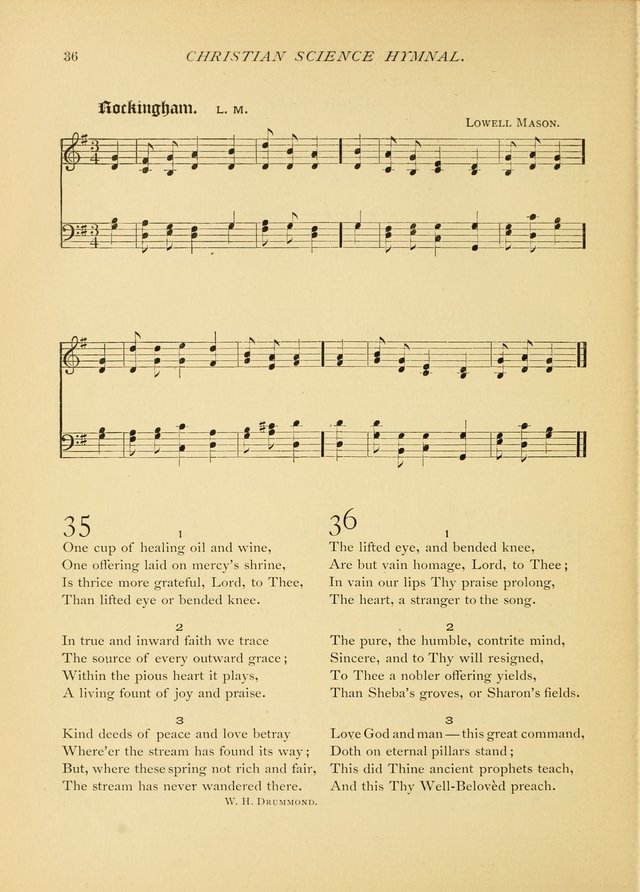 Christian Science Hymnal: a selection of spiritual songs page 36