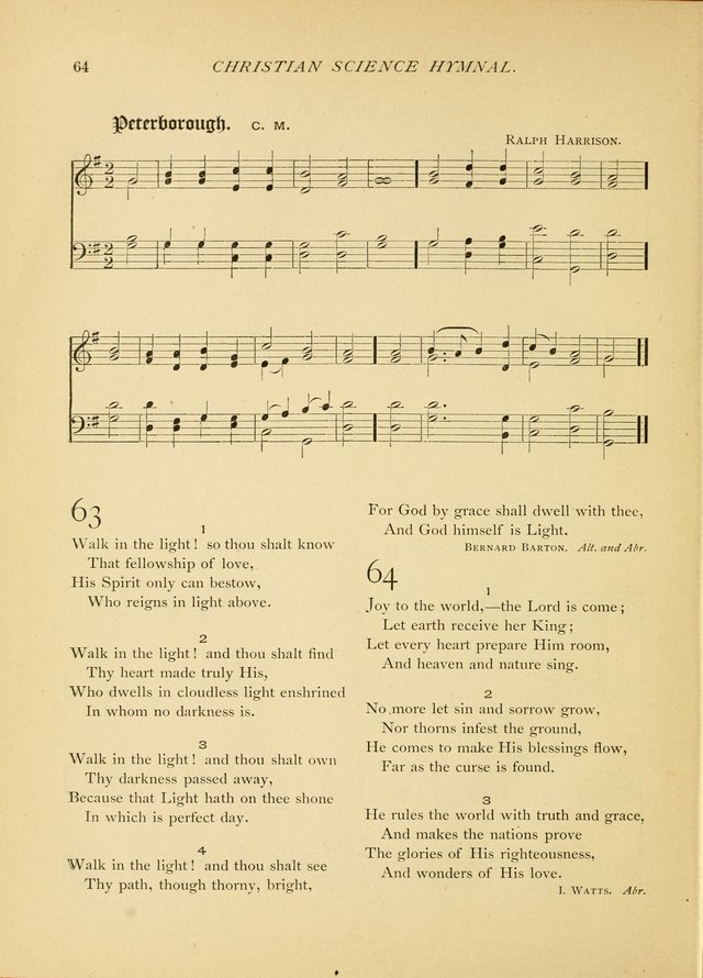 Christian Science Hymnal: a selection of spiritual songs page 64