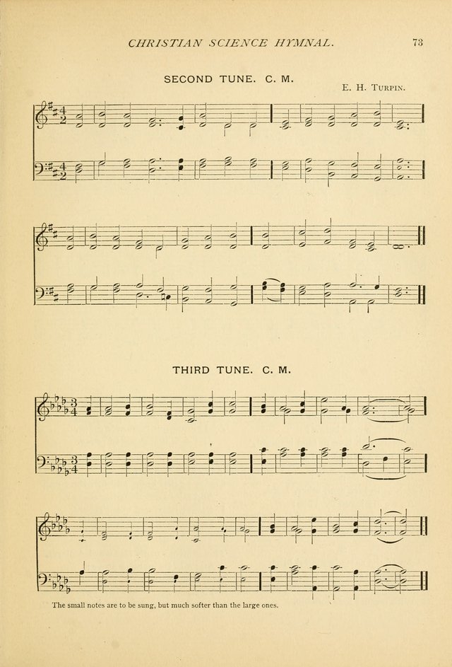 Christian Science Hymnal: a selection of spiritual songs page 73