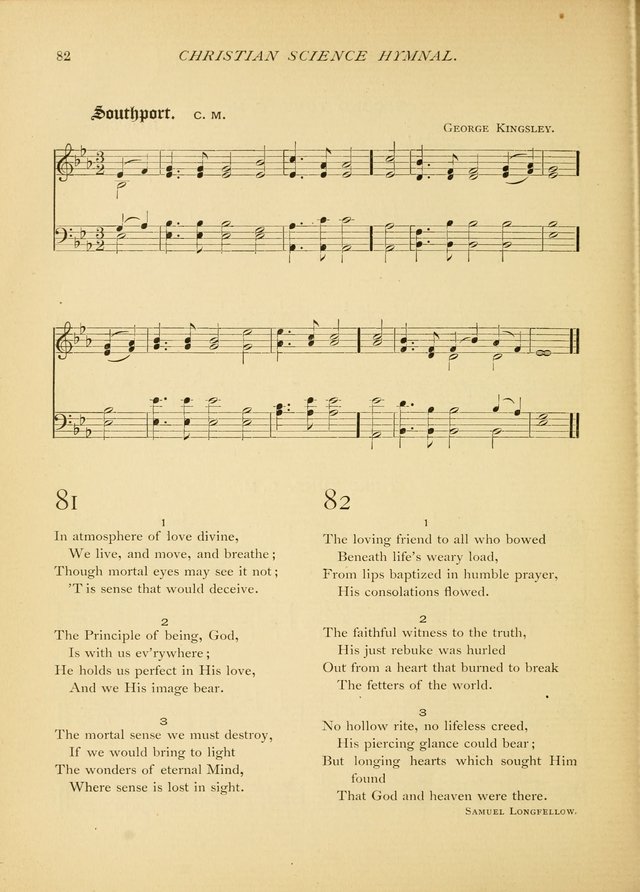 Christian Science Hymnal: a selection of spiritual songs page 82