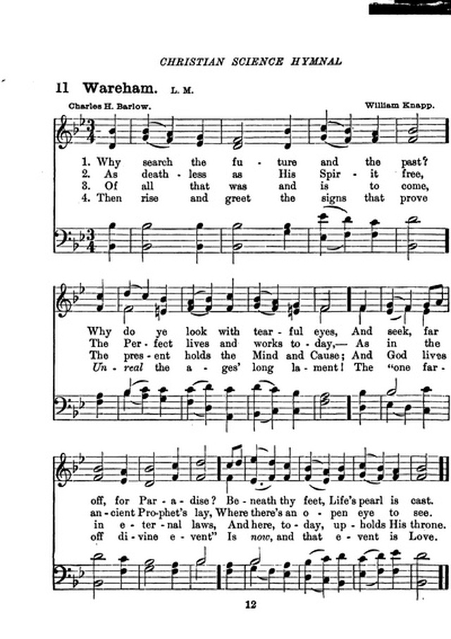 Christian Science Hymnal page 12