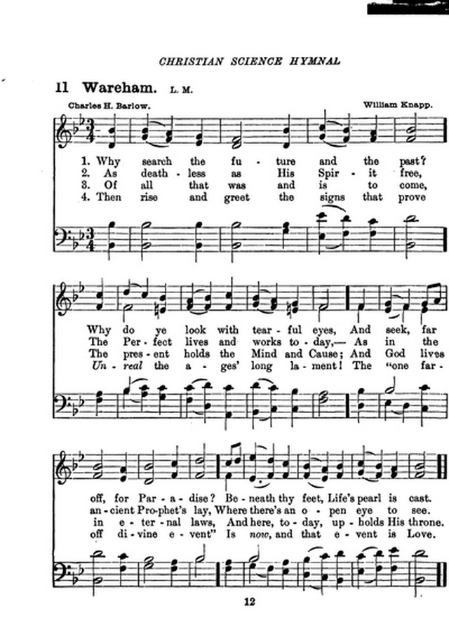 Christian Science Hymnal page 12