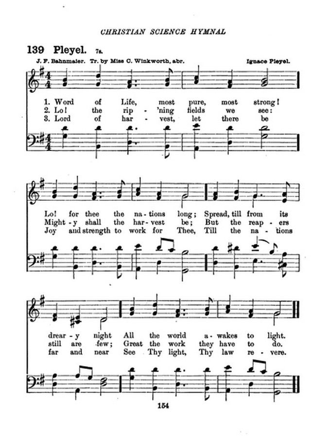 Christian Science Hymnal 139. Word of life, most pure, most strong |  Hymnary.org