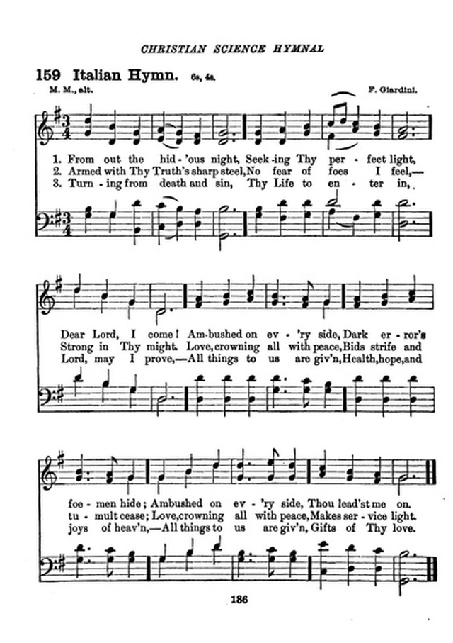 Christian Science Hymnal page 186